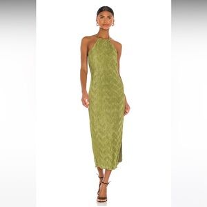 NWT! House of Harlow 1960 x REVOLVE Frederick Dress in Olive Green